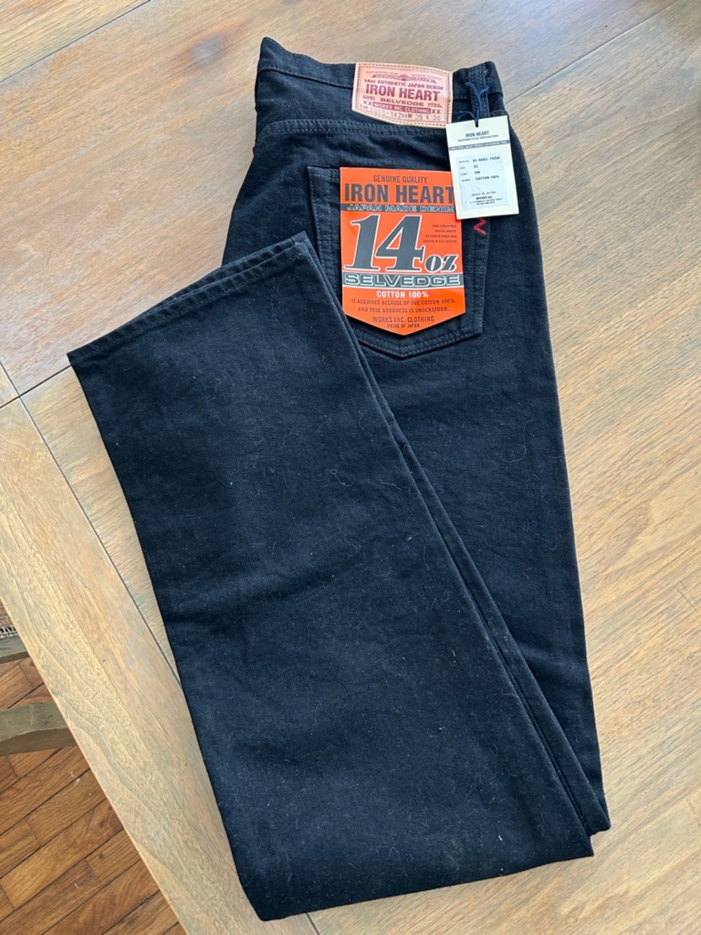 Men's Black 14oz Selvedge Jeans - Picture 4 of 4